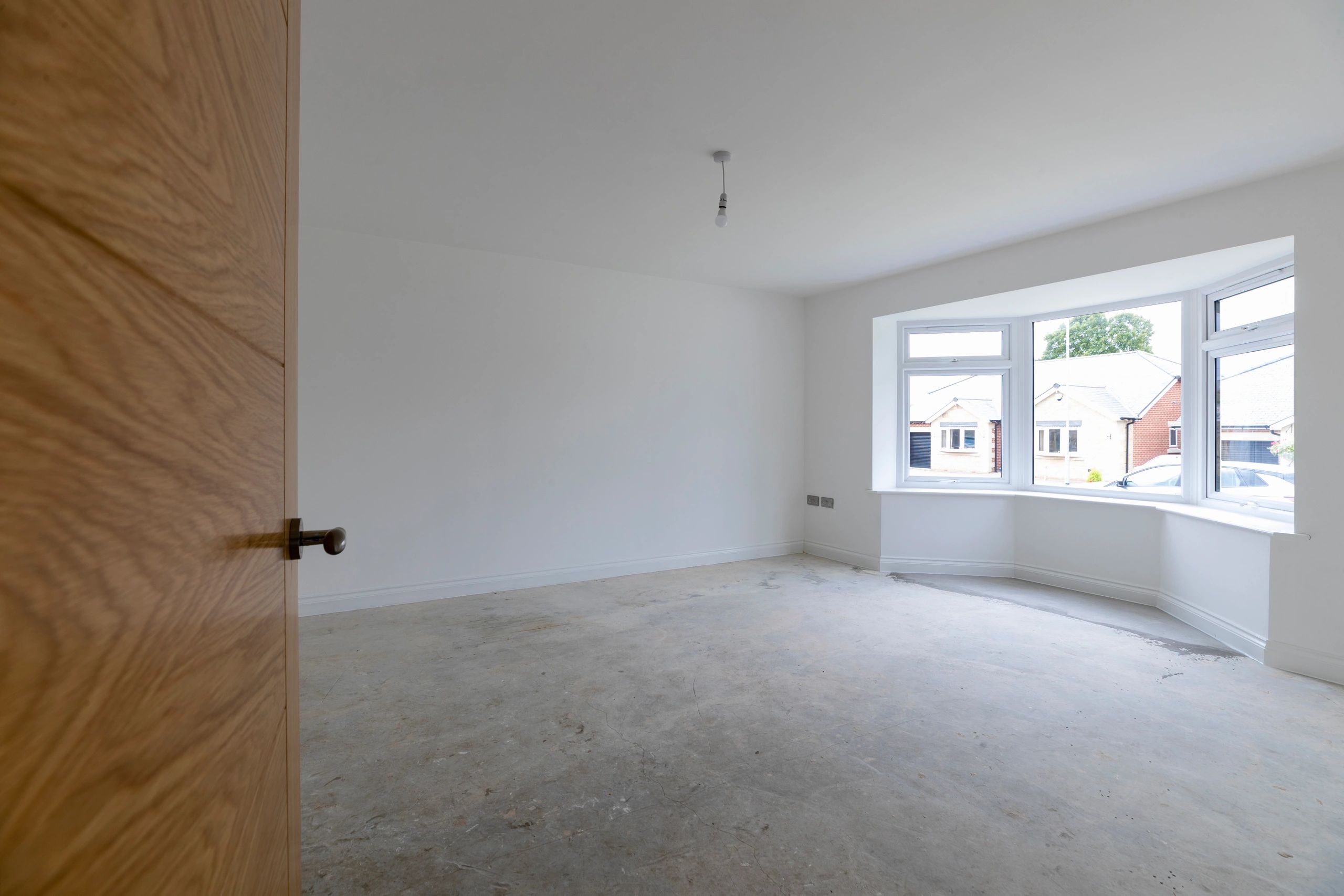 Room prepared for professional painting work
